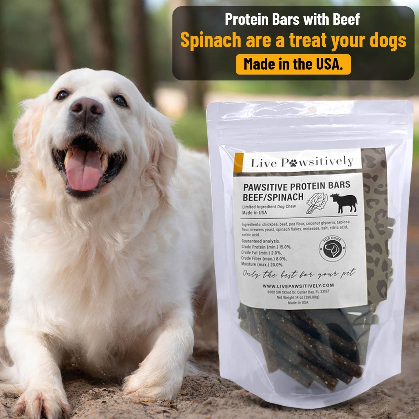 Beef and Spinach Protein Bars for Dogs