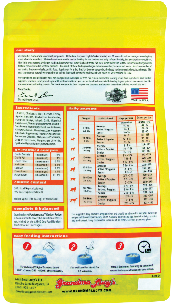 Pureformance Chicken Dog Food