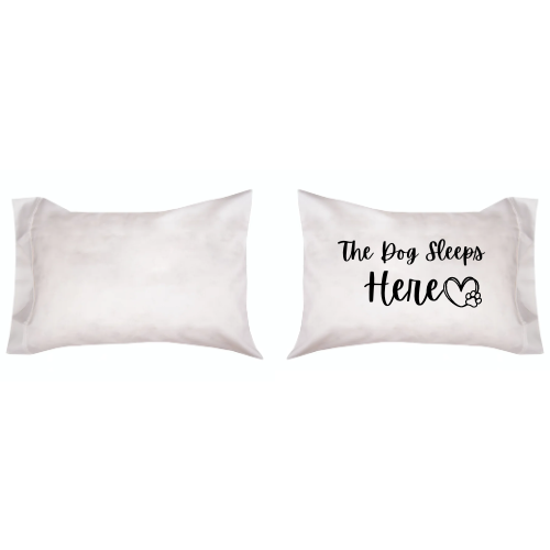 The Dog Sleeps Here Pillowcase Set