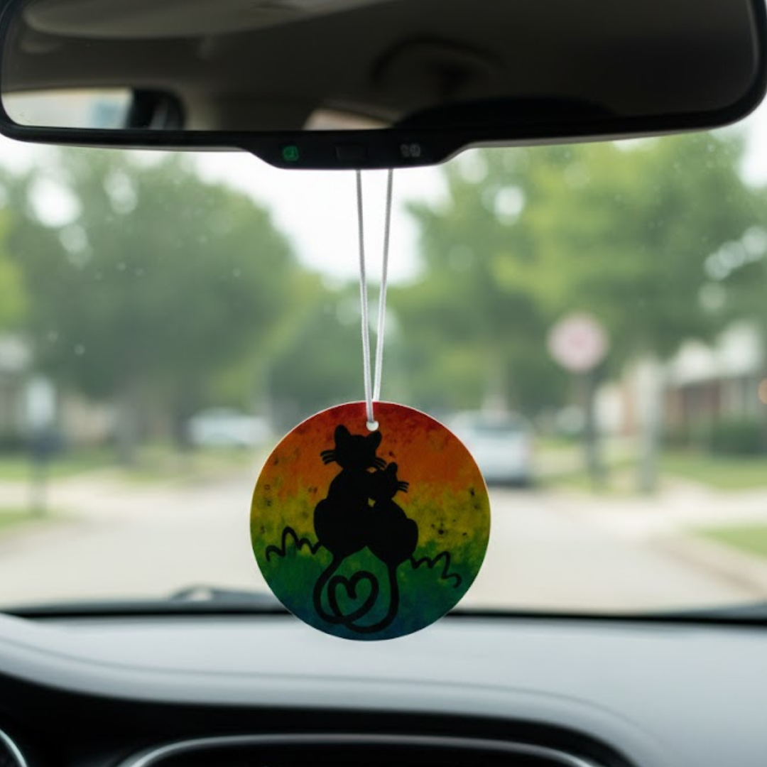ππ± Rainbow Cat Love Air Freshener β Colorful Cat Car Freshener