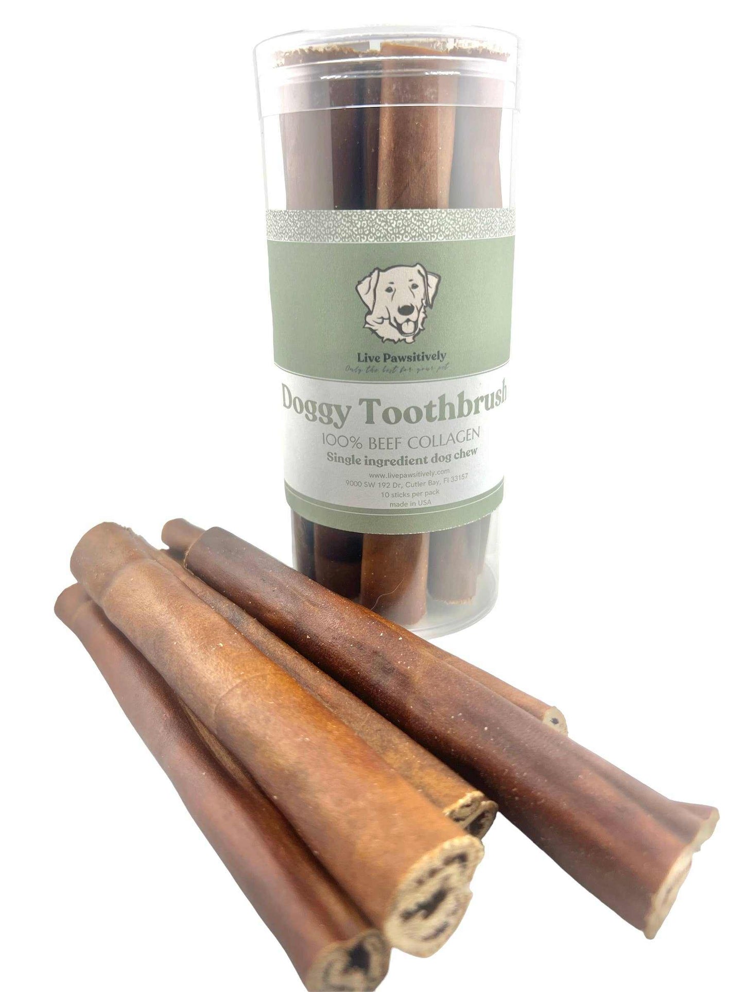 🦴 Live Pawsitively Beef Collagen Sticks – Single Ingredient, Long‑Lasting Chews for Dogs