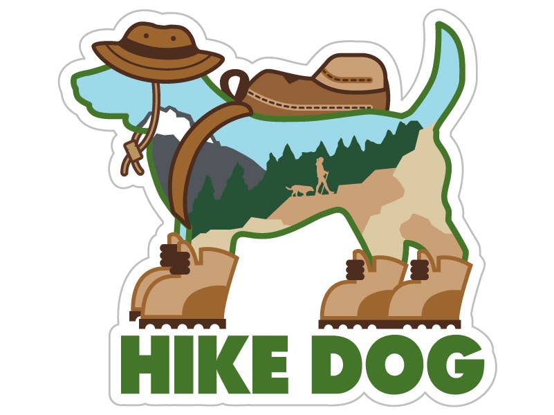 🥾🐾 Hike Dog Sticker
