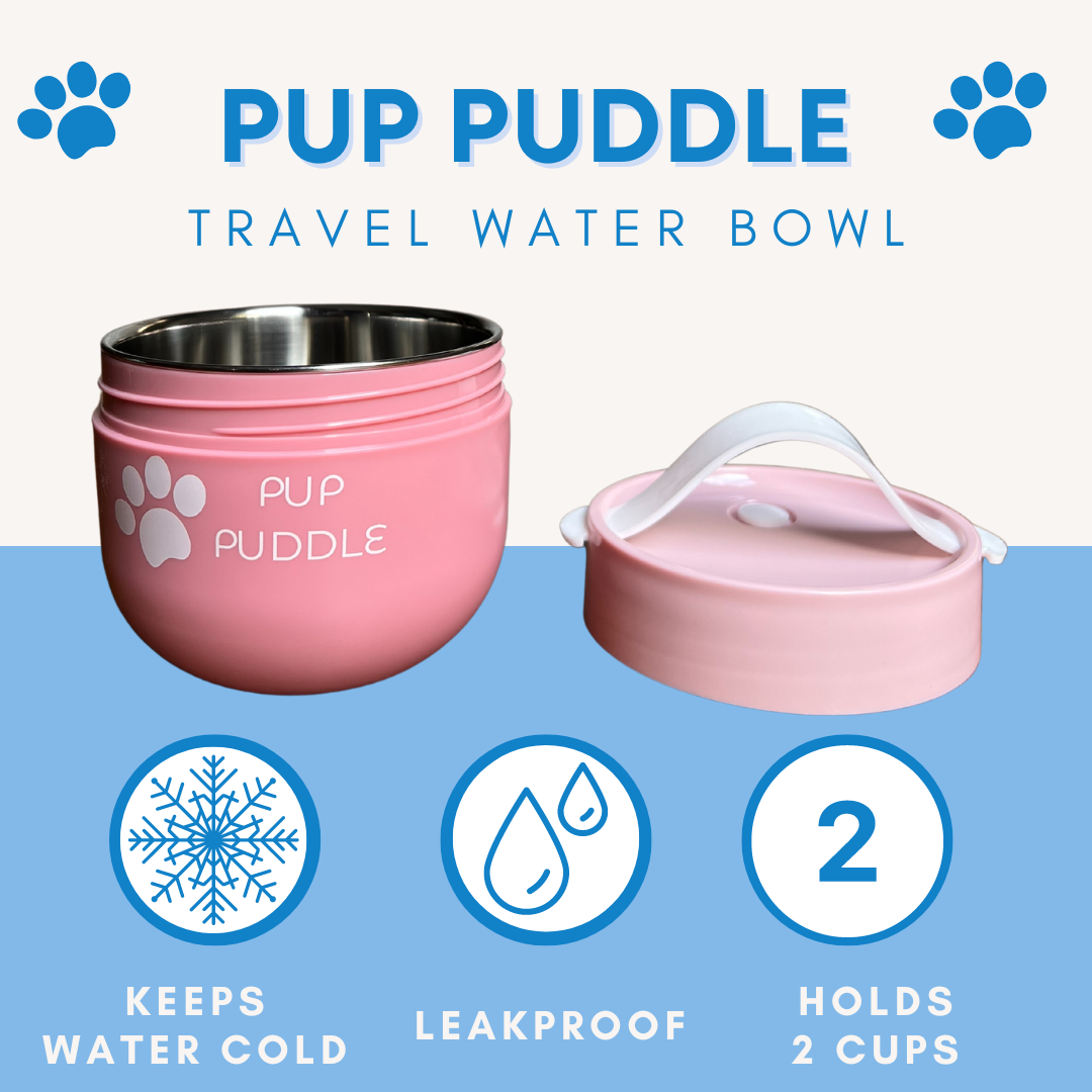 Pup Puddle - Keep Water & Food COLD/WARM - Leakproof