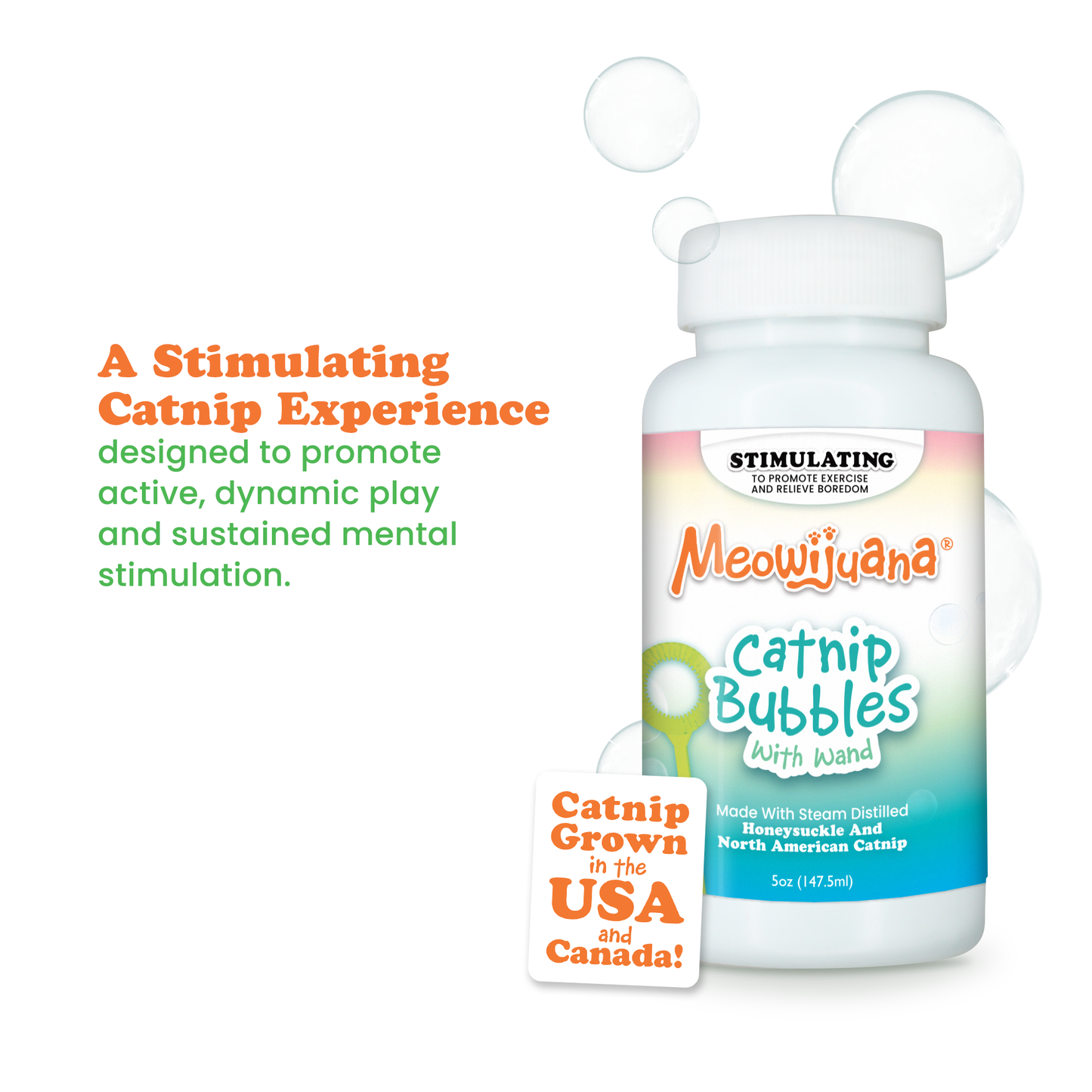 Catnip Bubbles with Honeysuckle 5 oz
