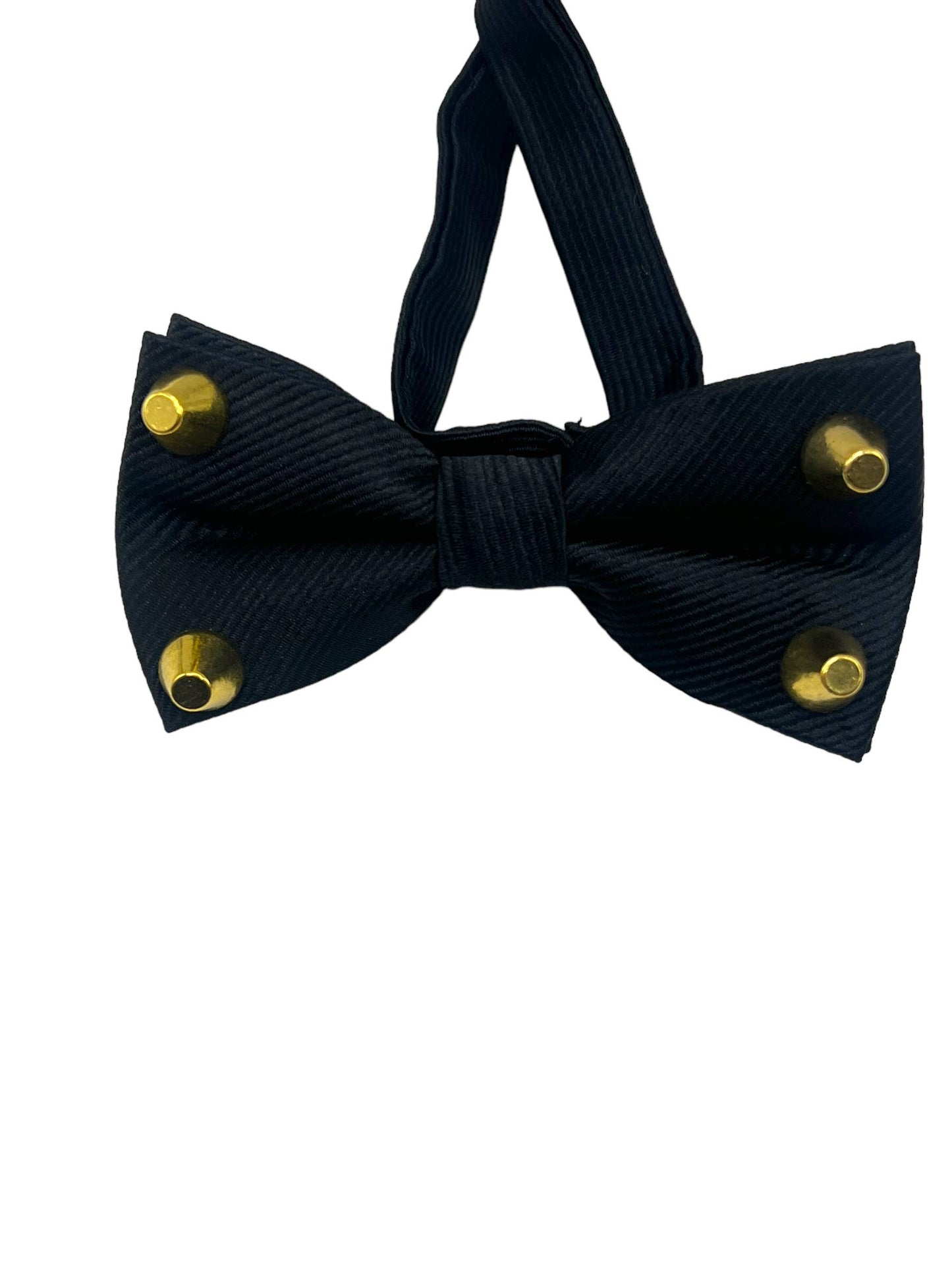 Dapper Satin Stud & Rhinestone Bowtie