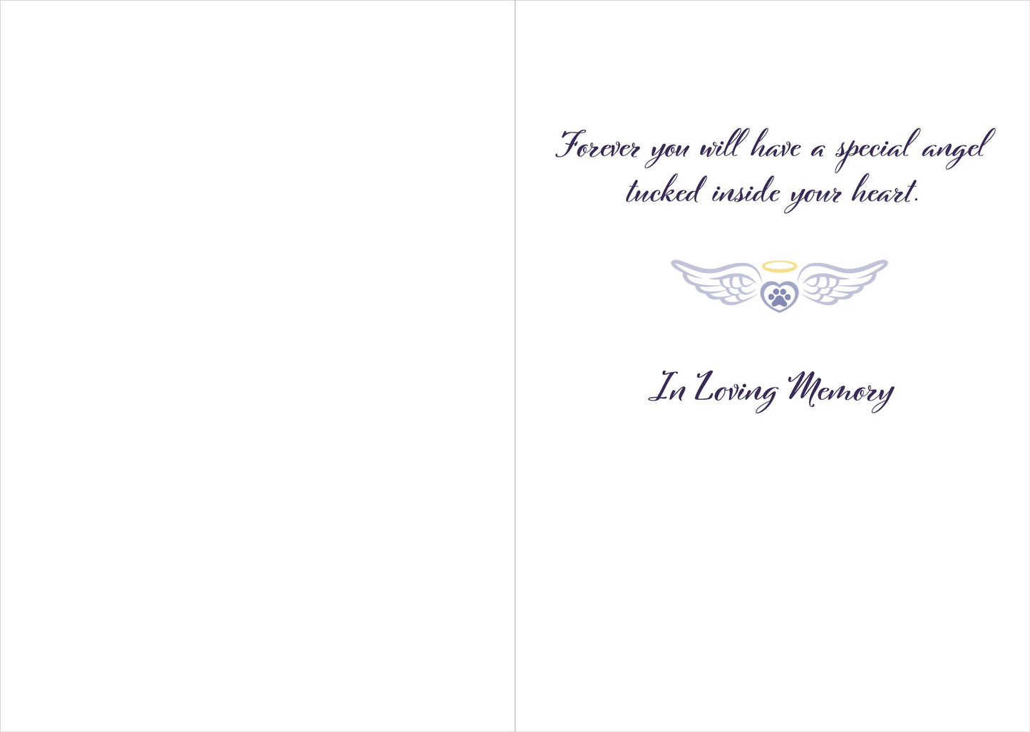 Cat Sympathy Card - Cat-We have heard that angels have wings