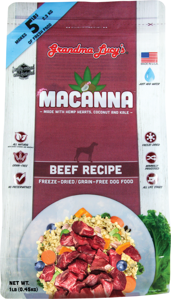 Macanna Beef Dog Food - 1lb
