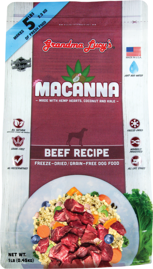 Macanna Beef Dog Food - 1lb