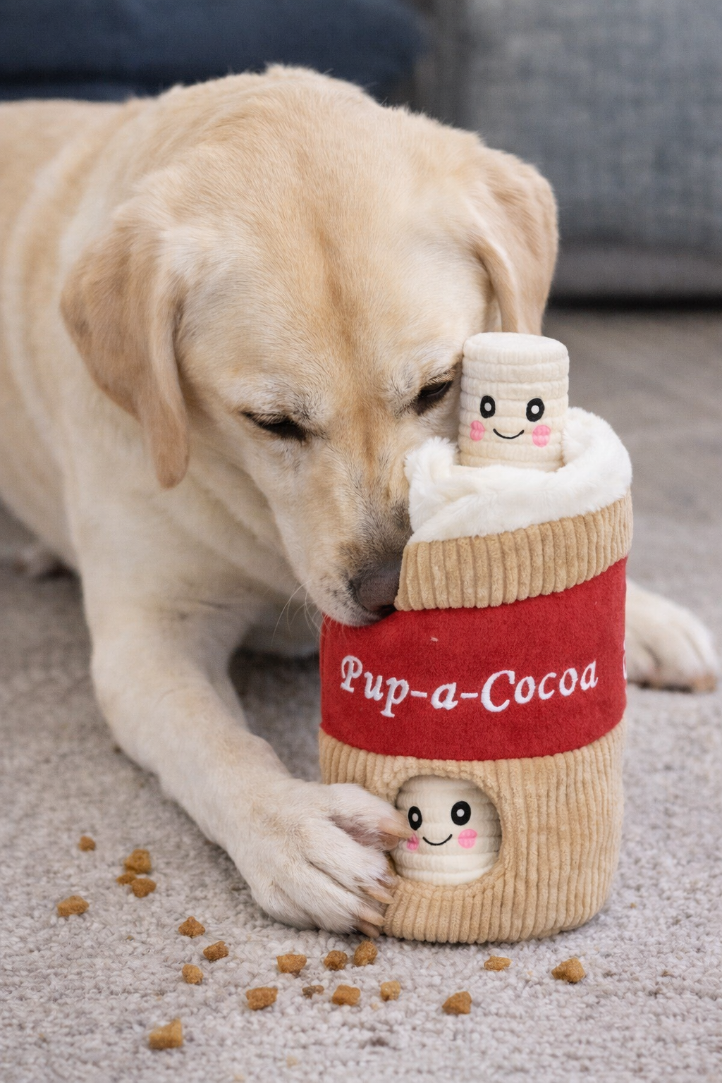 ☕🐾 HuggleSnuffles Pup-a-Cocoa Enrichment Toy