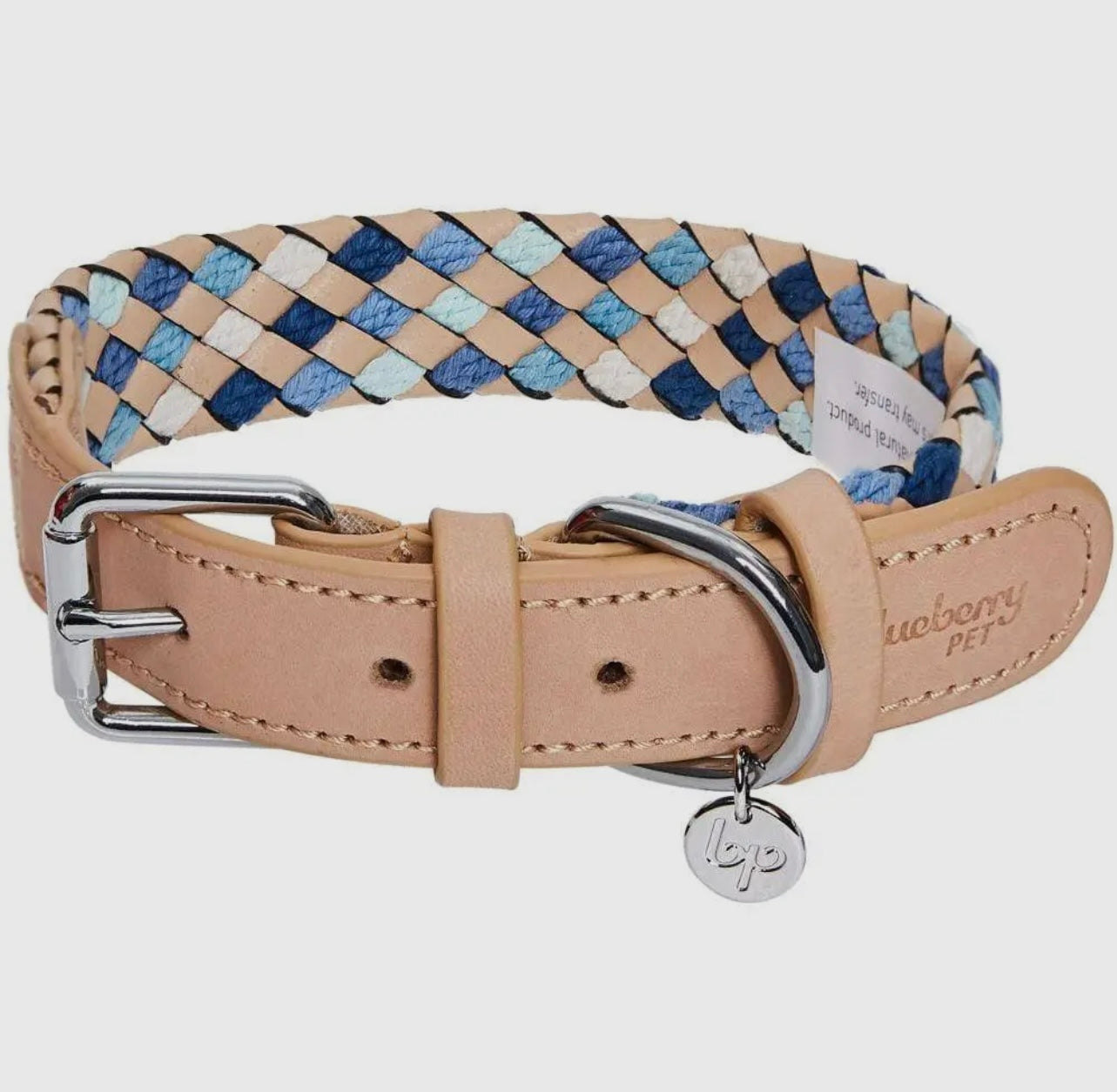 Braided Full Grain Leather Dog Collar