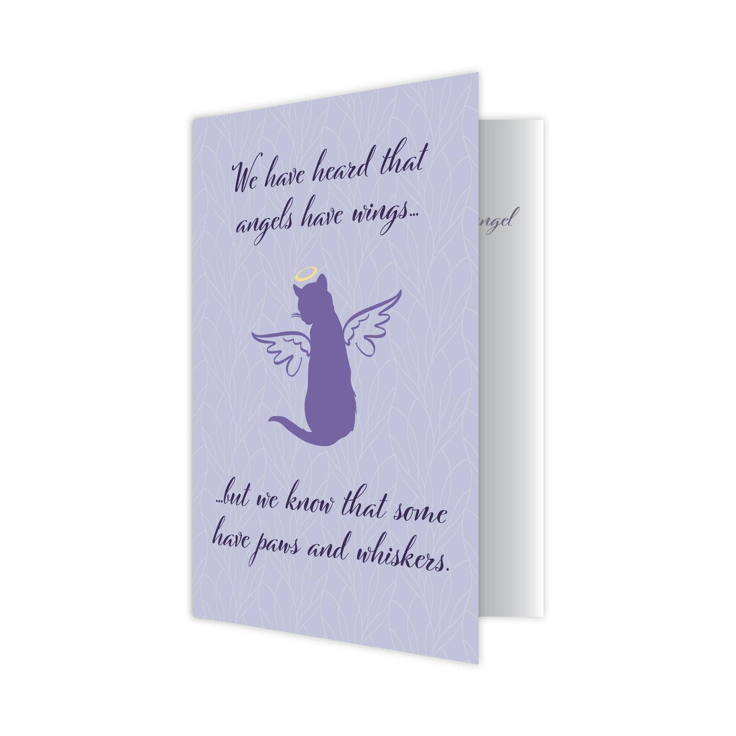 Cat Sympathy Card - Cat-We have heard that angels have wings