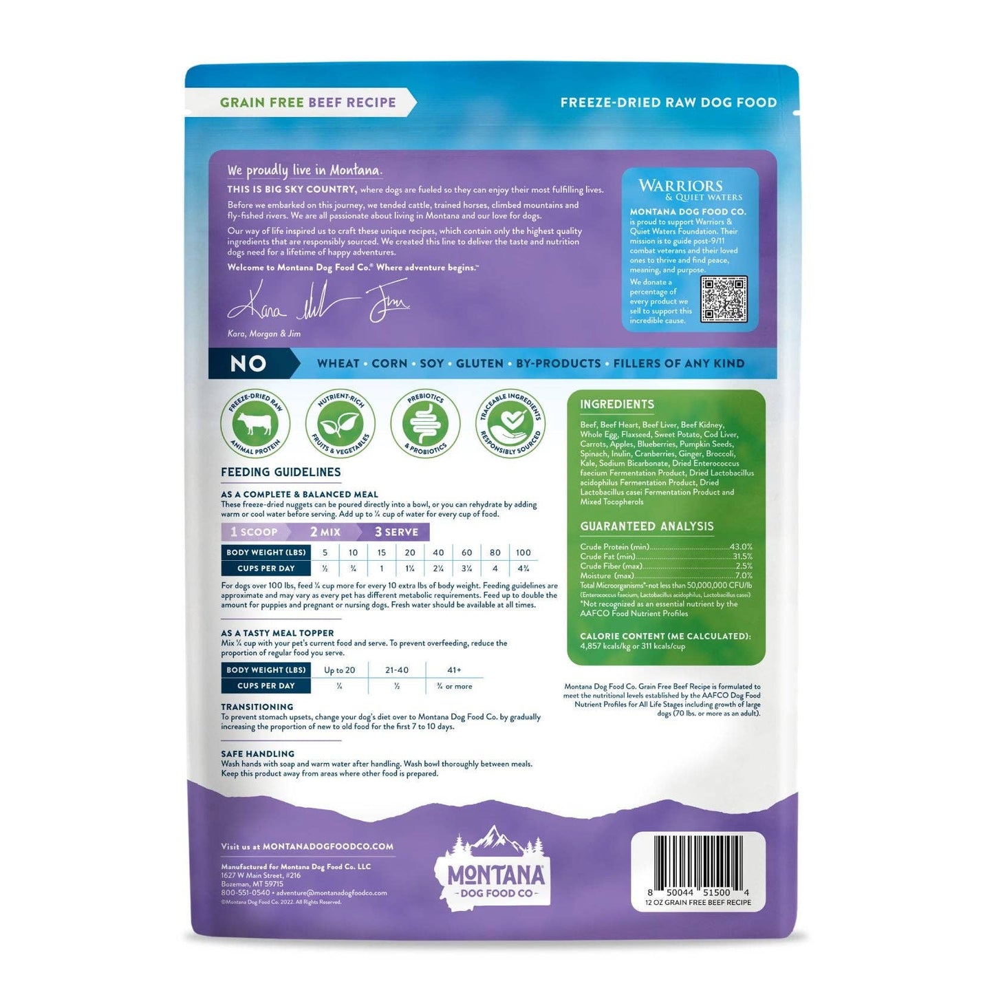 Grain-free Beef Freeze-dried Raw Dog Food