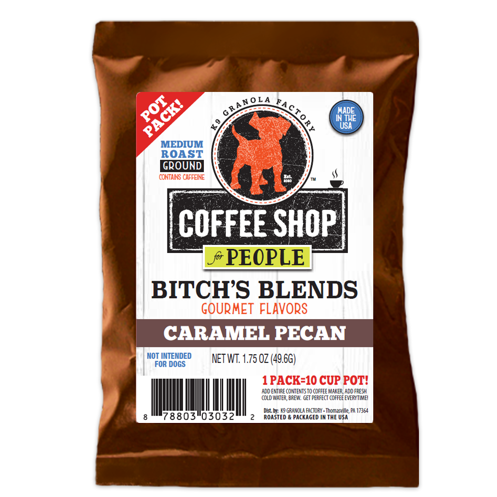 Bitch's Blends Caramel Pecan Gourmet Flavored Coffee for People, Pot Pack