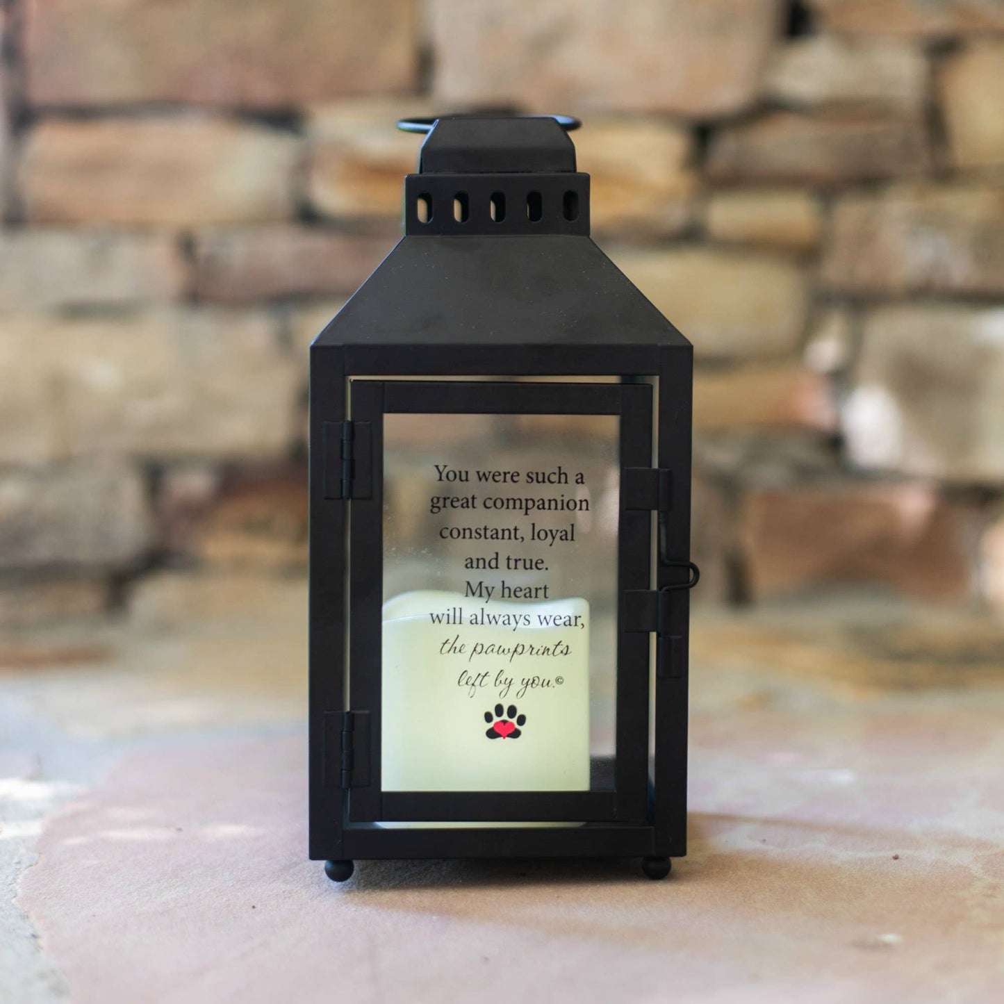 Pawprints Left By You Memorial Pet Loss Lantern