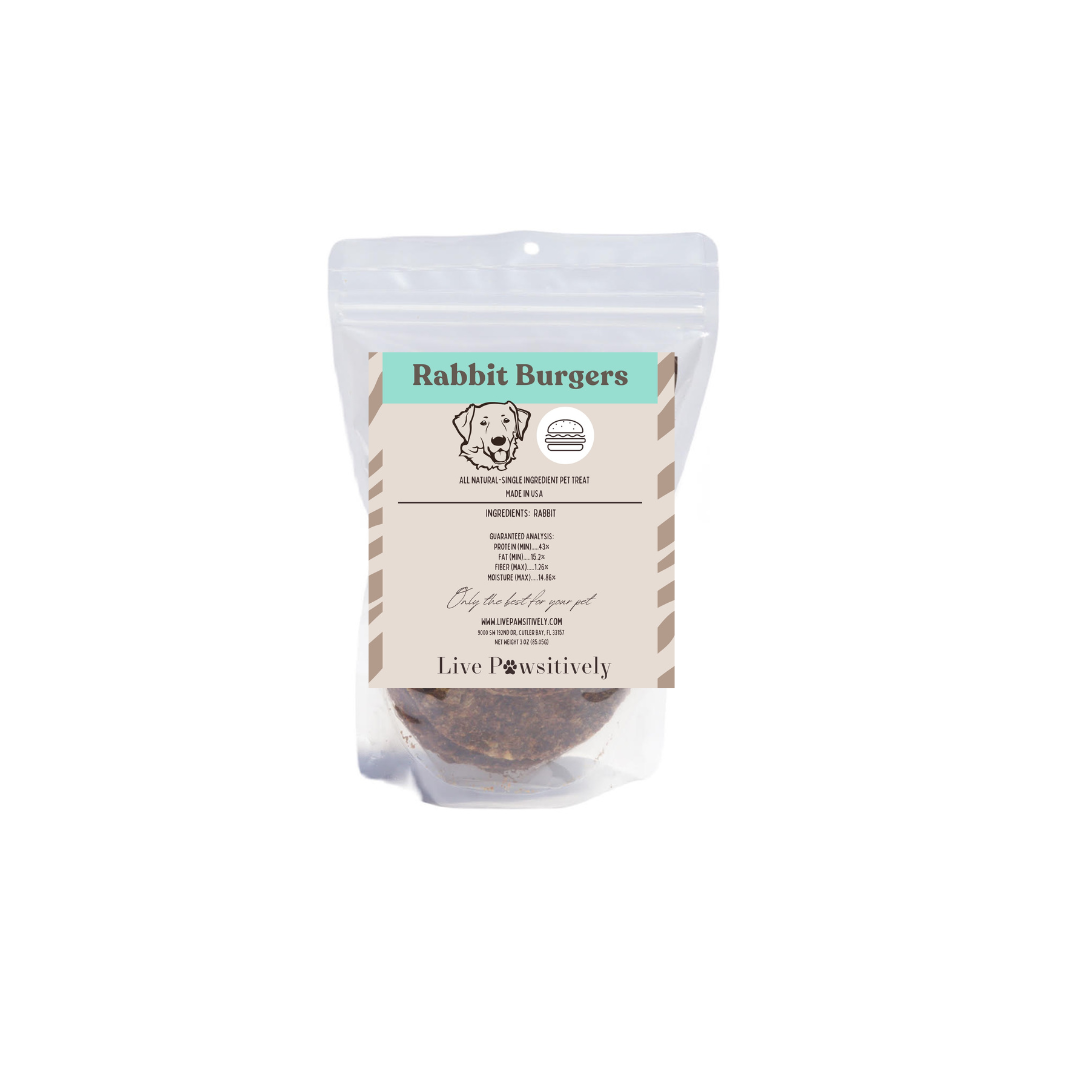 Rabbit Doggie Burgers Single Ingredient Treat