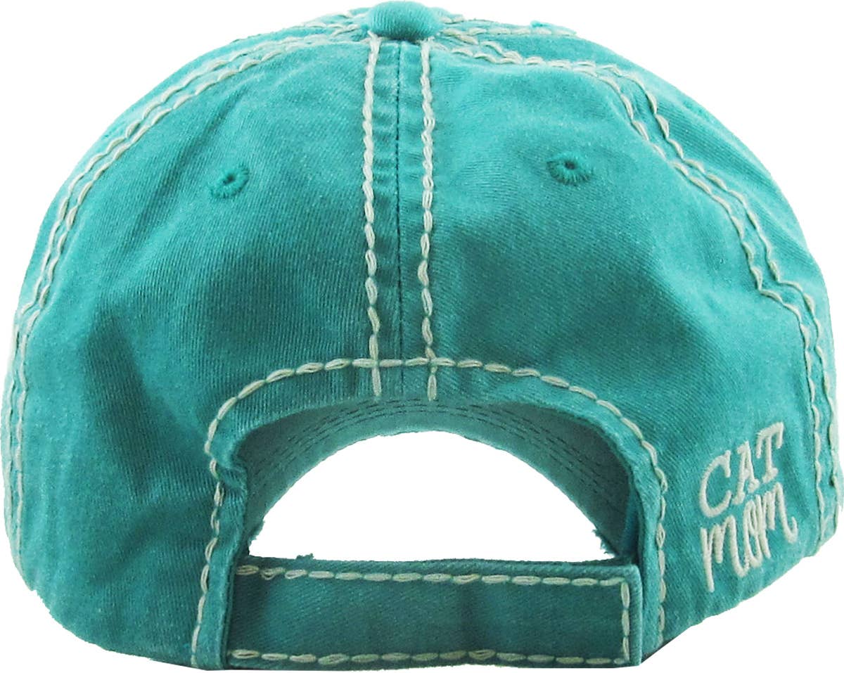 πππ§’CAT MOM Washed Vintage Ball Cap