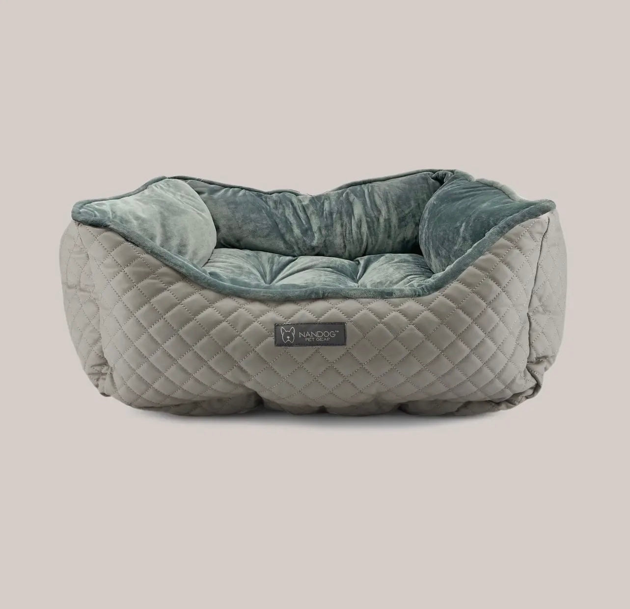 nandog pet gear bed Quilted Vegan Leather- Grey – Pawsitively Green