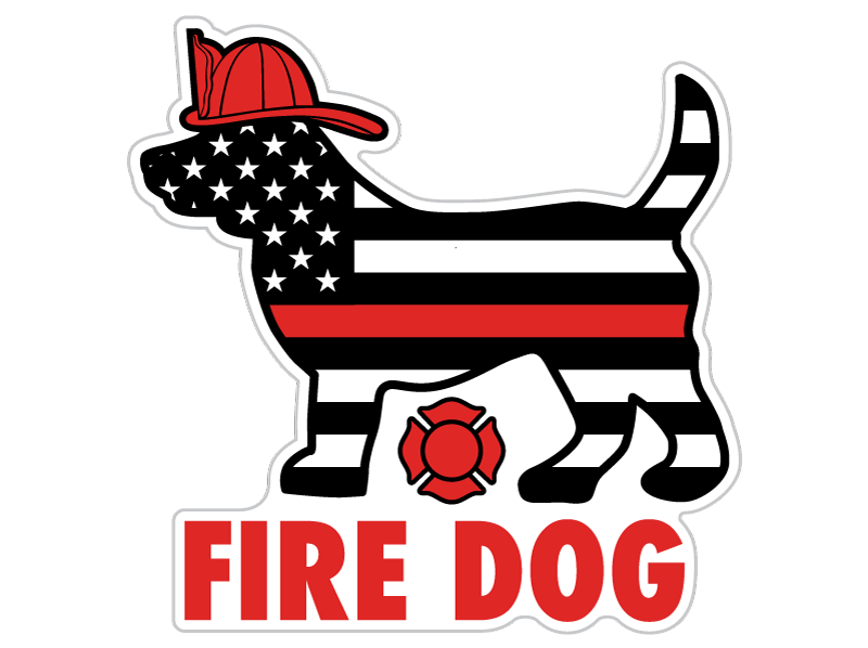 🔥🐾 Fire Dog Sticker