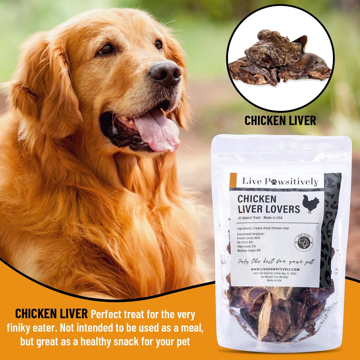 🐔❤️ Freeze-Dried Chicken Liver Lovers for Dogs & Cats – Single-Ingredient High-Protein Treat