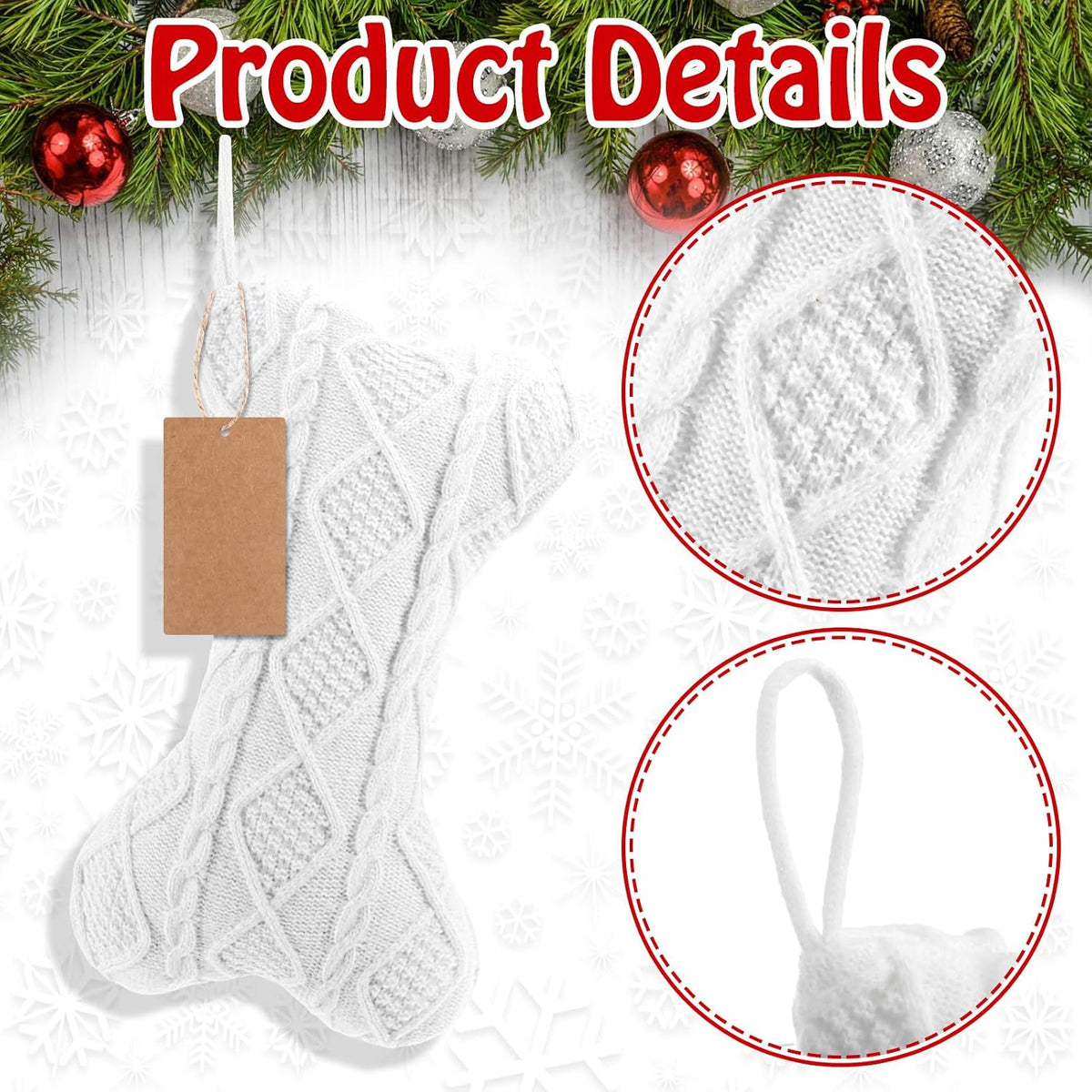 Holiday Bone Dog Stocking