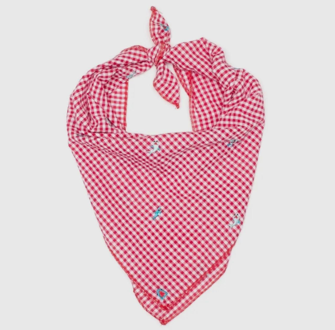 🦈✨ Gingham Chomp Bandana