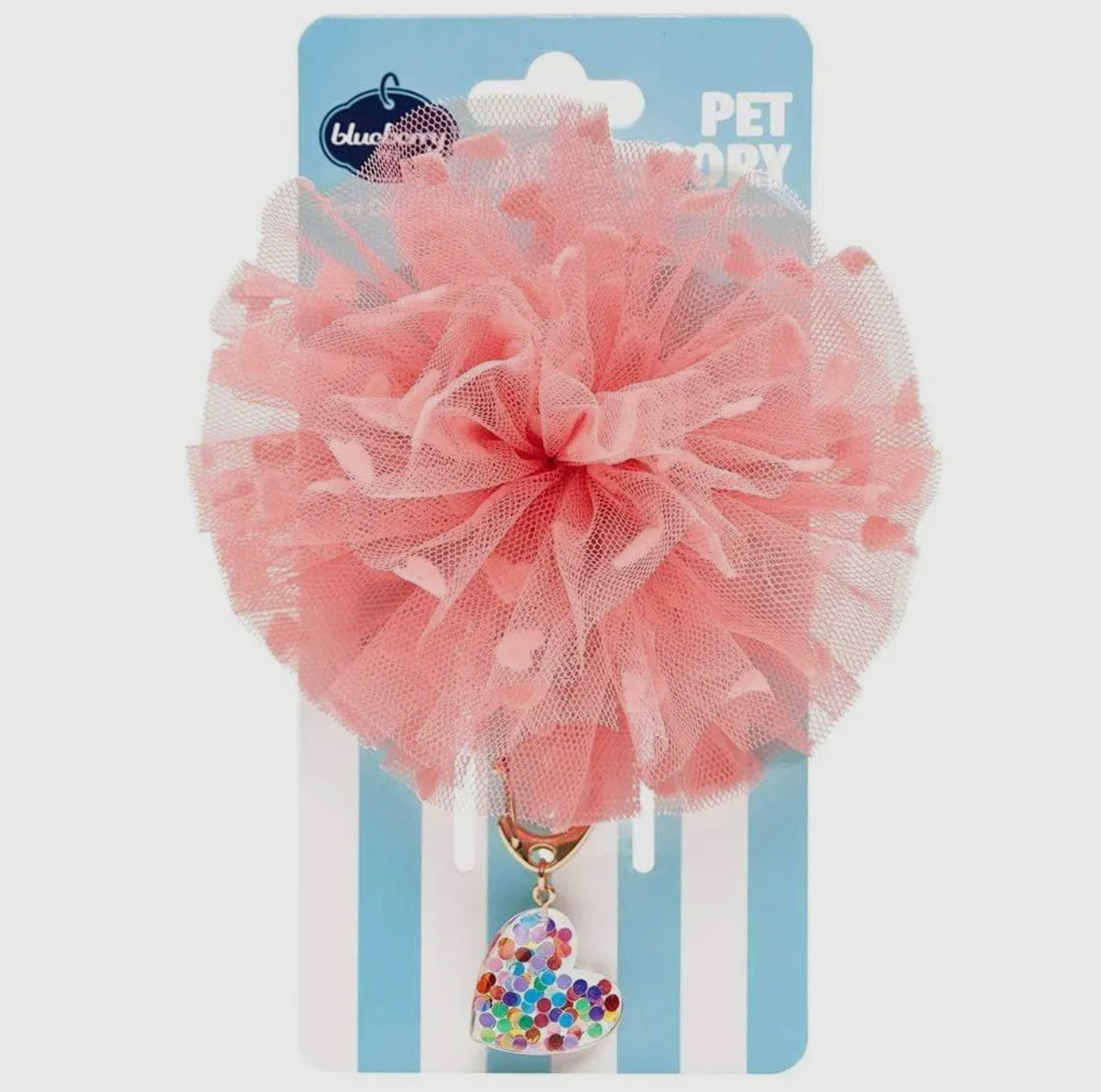 Flower + Heart Pendant Collar Accessory Set
