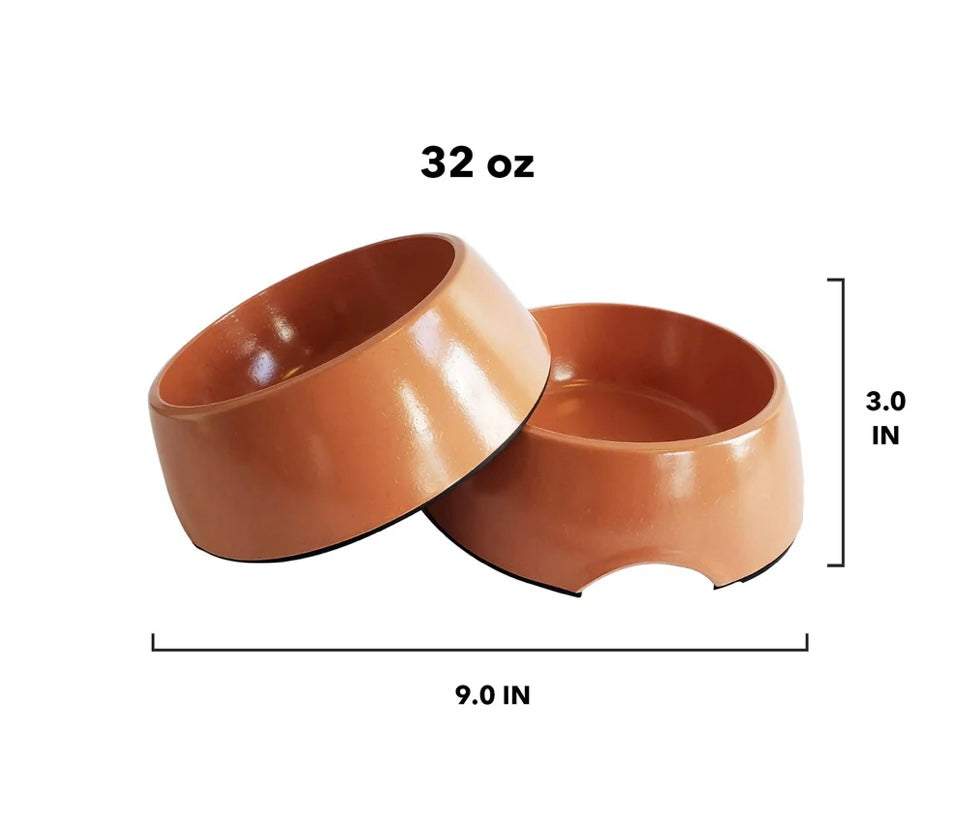 Eco Friendly Bamboo Bowl - Tawny Orange - 32 oz