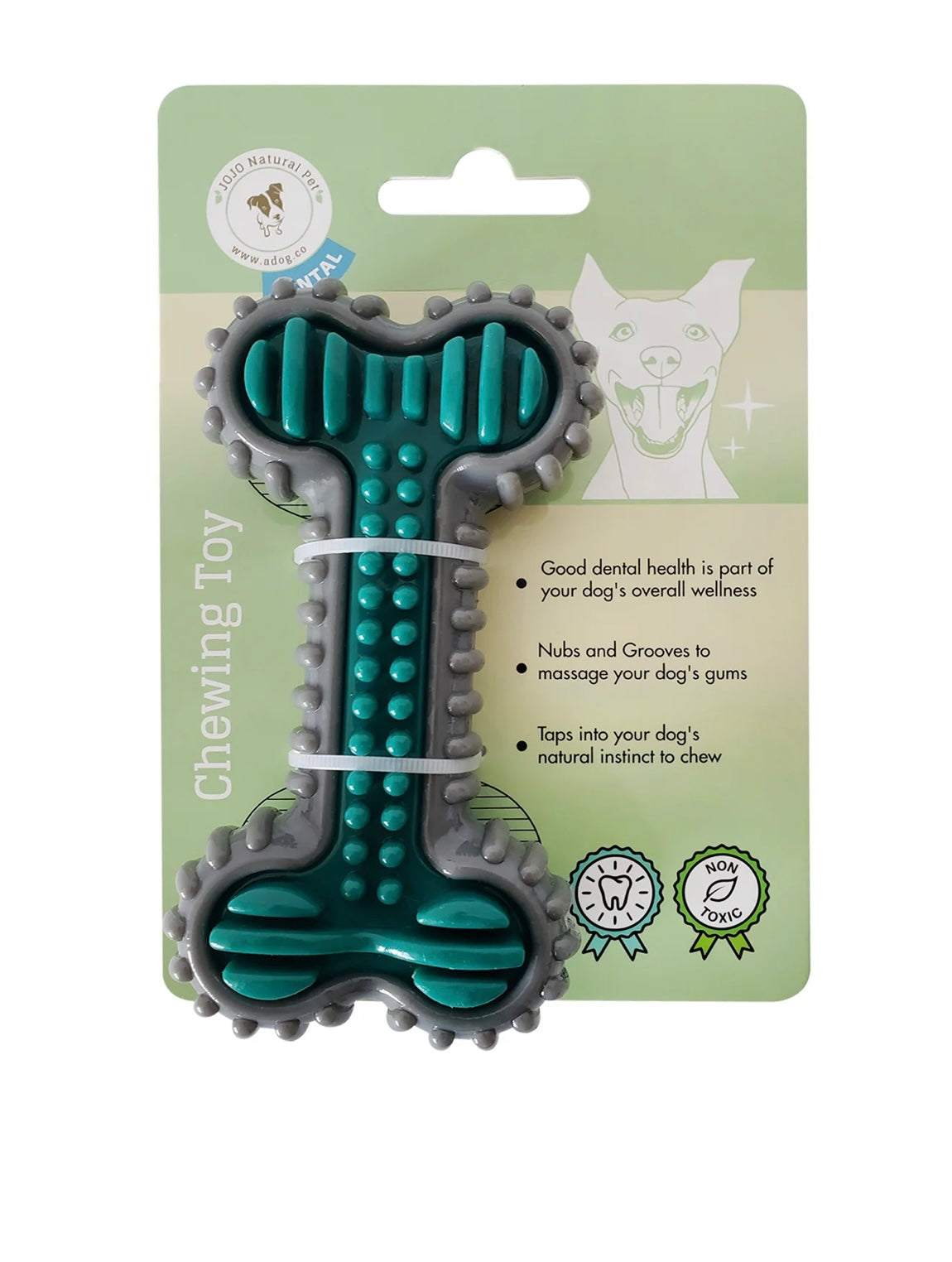 TPR Nylon Dental Dog Bone Toy - Light & Medium Chewers