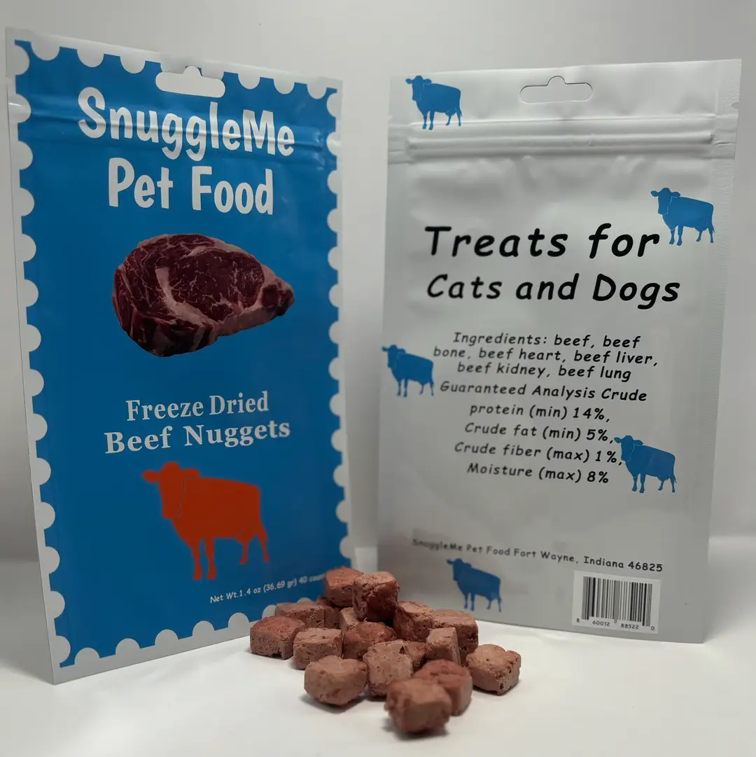 🥩🐾 Freeze-Dried Beef Nuggets for Dogs & Cats