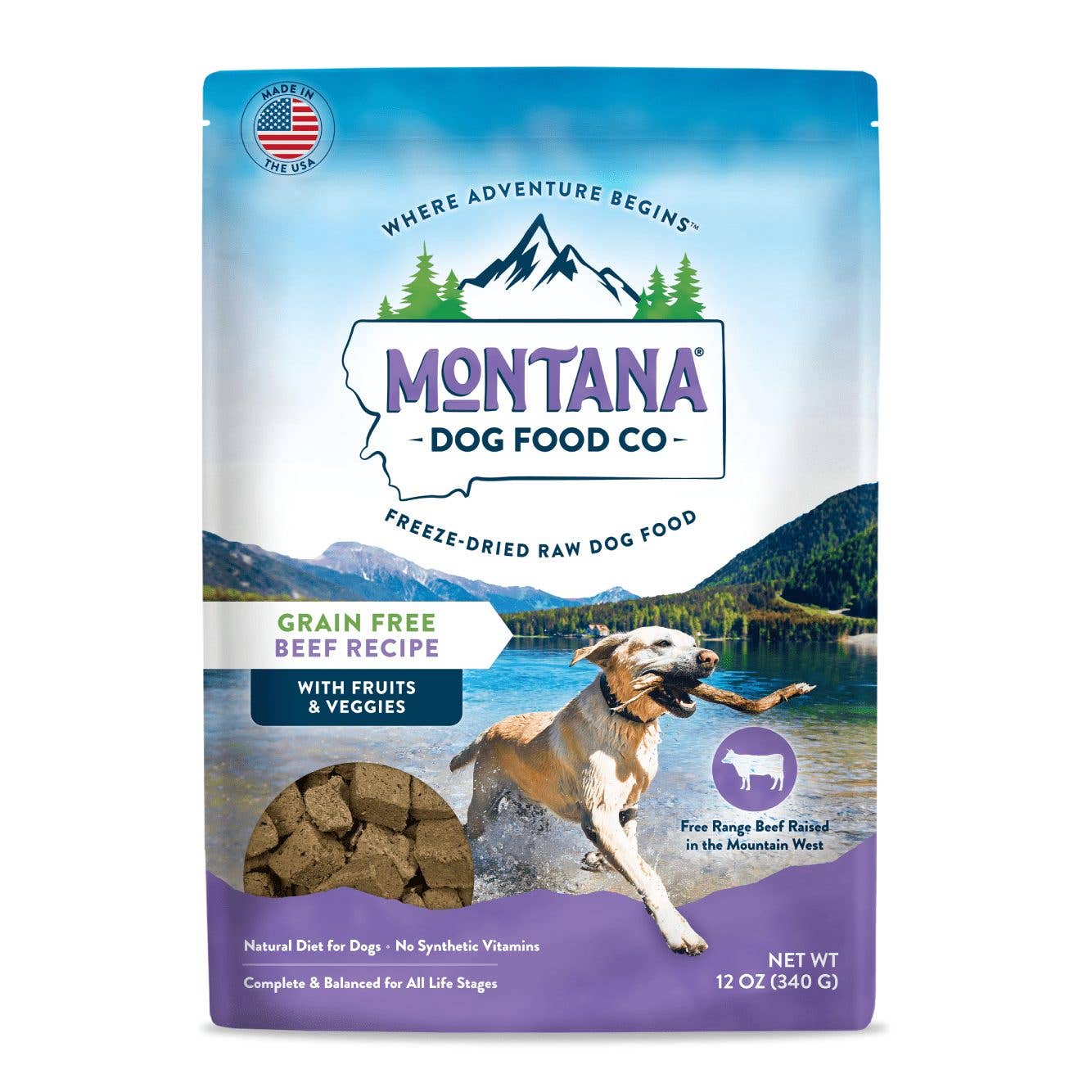 Grain-free Beef Freeze-dried Raw Dog Food