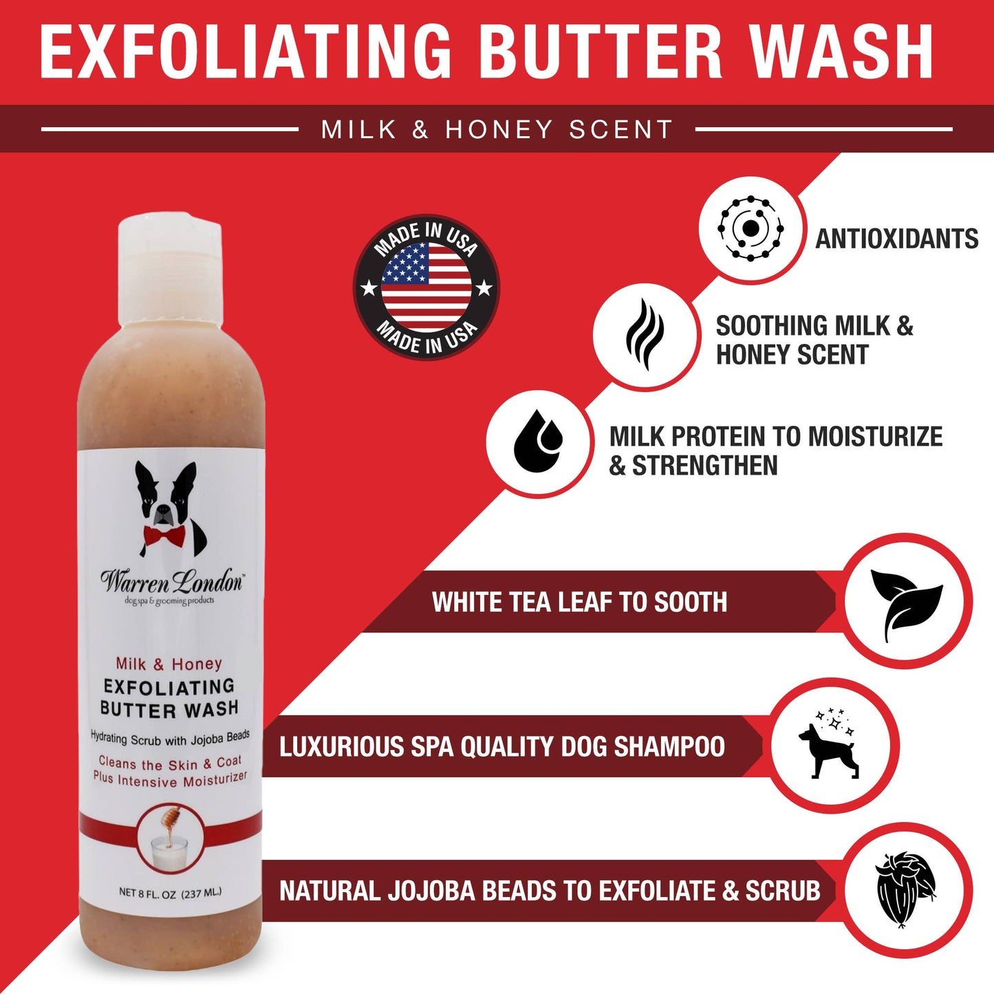 Exfoliating Butter Wash Dog Shampoo - 2 Scents - 2 Sizes