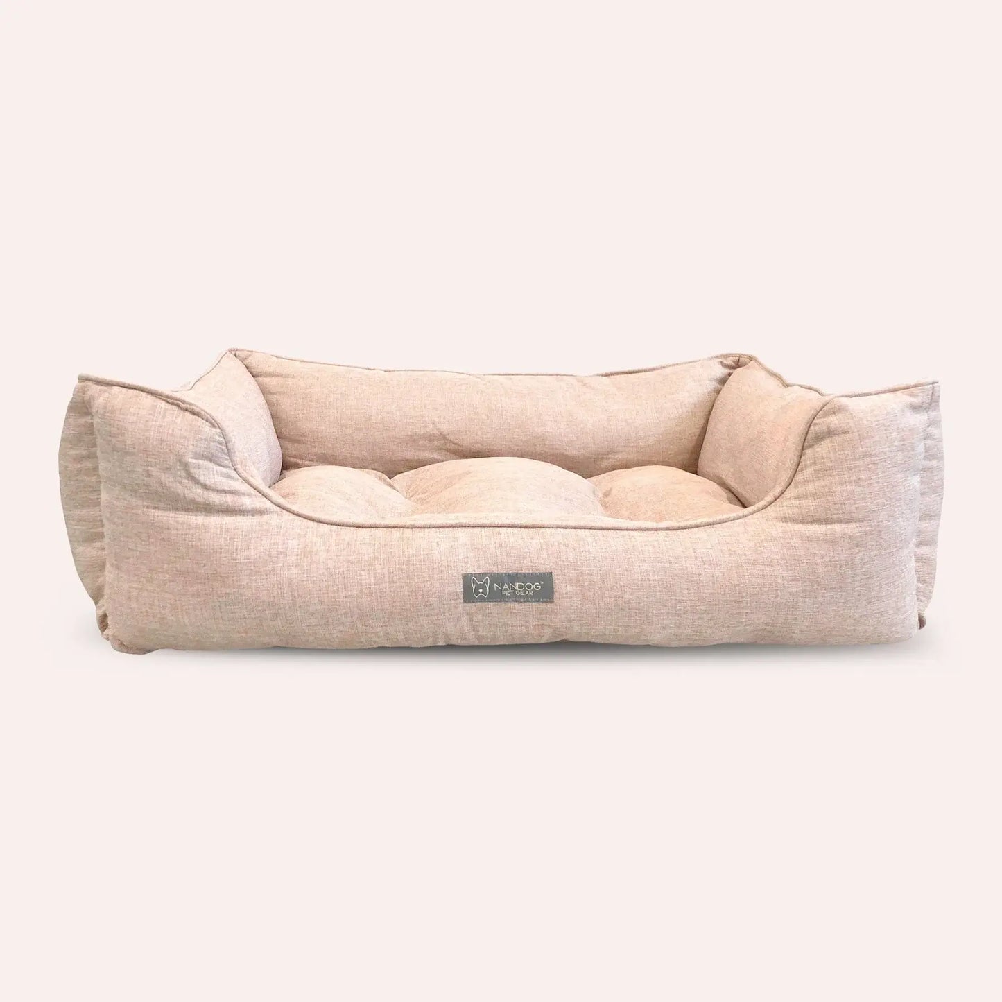 Poplin Large Reversible Dog Bed- TAN