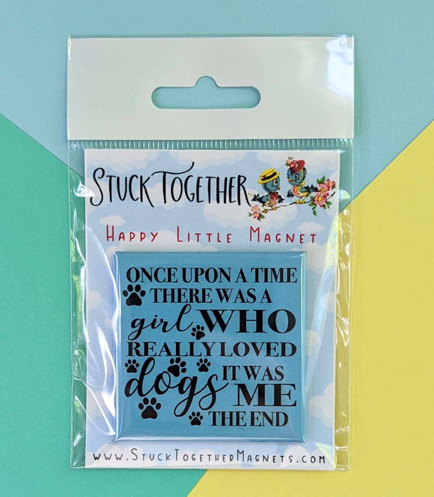 Happy Little Magnet - Girl Who Loves Dogs