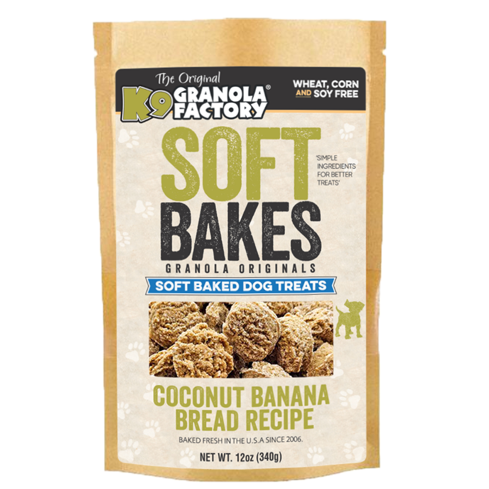 🍌 Coconut Banana Bread Soft Bakes for Dogs | Soft & Chewy Gourmet Treats 🐾