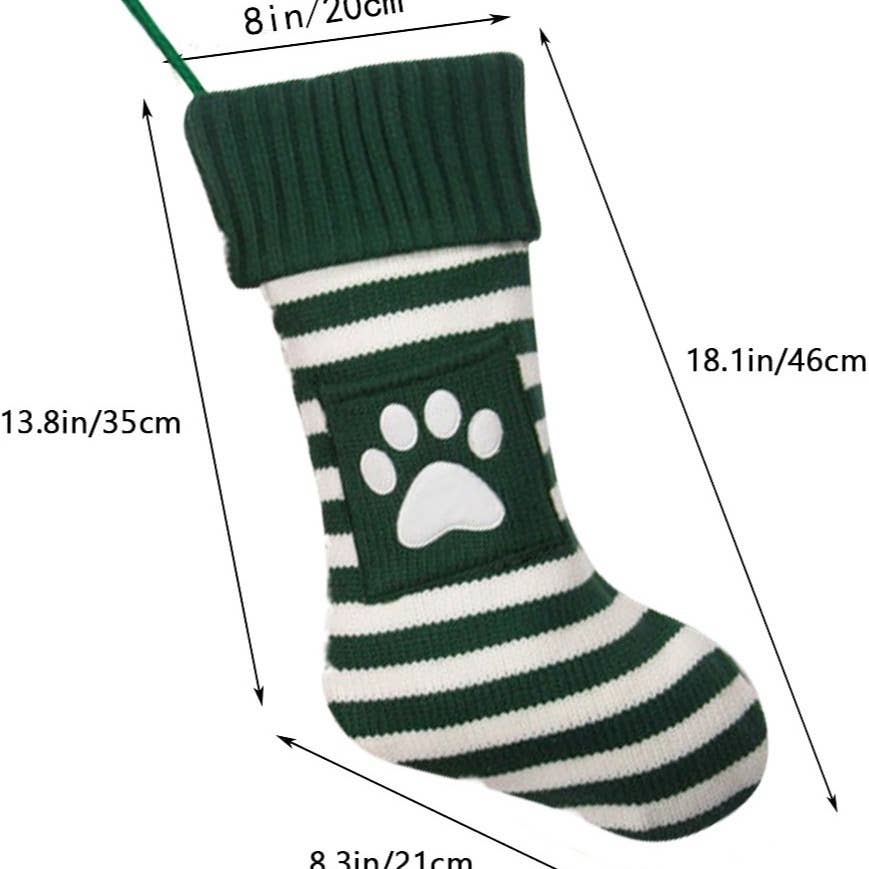 🎄🐾Knit Christmas Pet Stocking Gift Bag