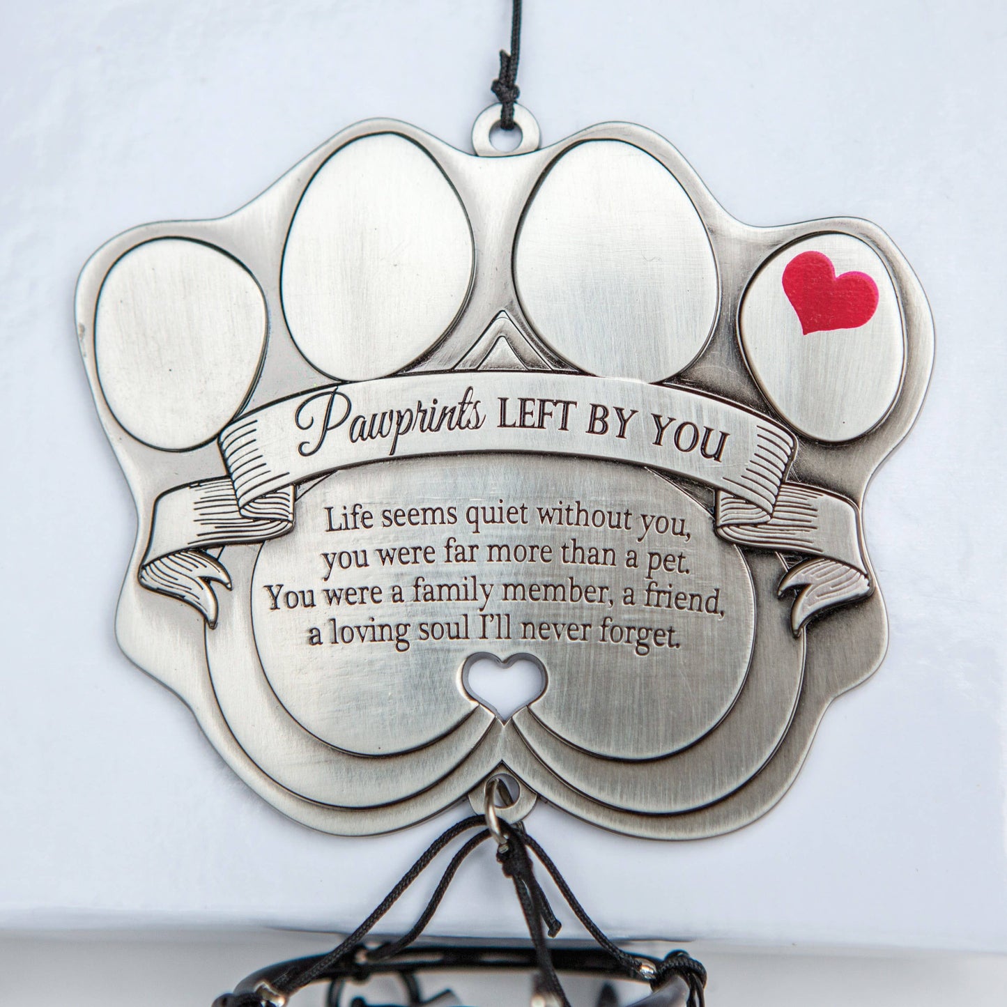 🐾🎶 Pawprints Left by You Pet Memorial Wind Chime