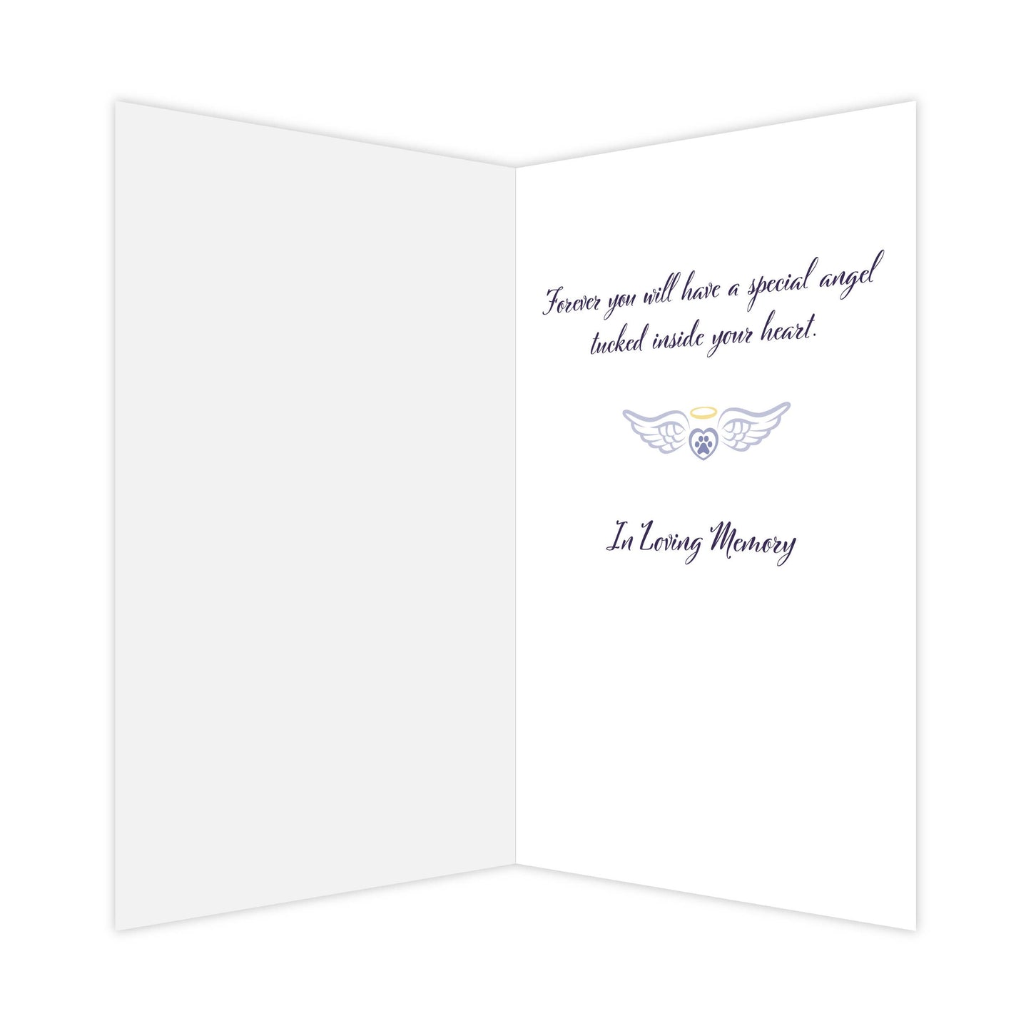 Cat Sympathy Card - Cat-We have heard that angels have wings