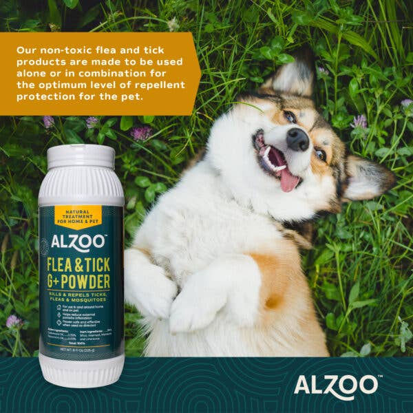 🌿🐾ALZOO Mineral-Based Flea and Tick Environment Powder