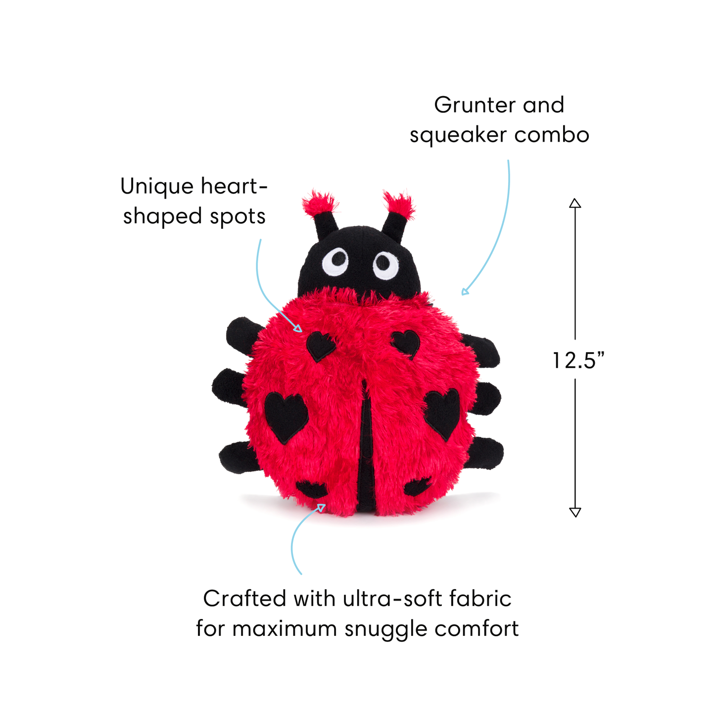 đâ¤ď¸ Fluffy Ladybug Dog Toy â fabdogÂŽ fluffiesâ˘