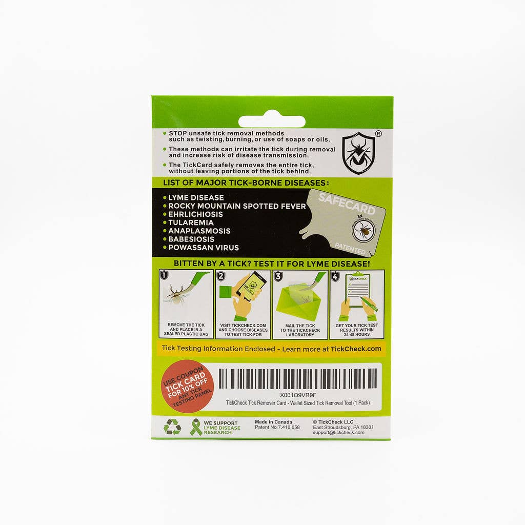 🪲 TickCheck Tick Remover Card | Wallet-Sized Tick Removal Tool 🐾