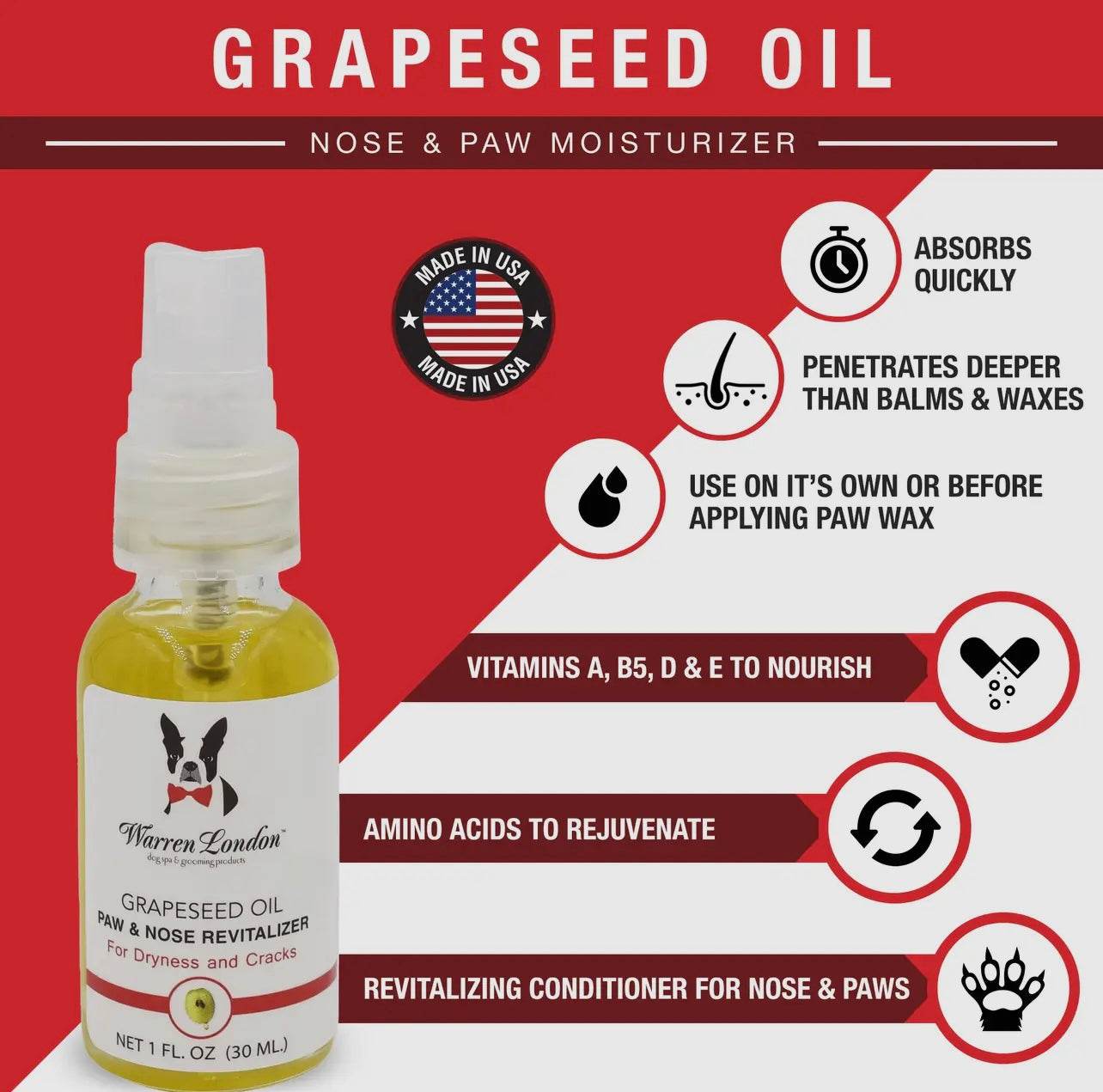 Grapeseed Oil Paw & Nose Revitalizer