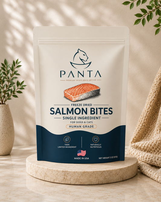 🐟🐶🐱 Freeze-Dried Salmon Bites – Single-Ingredient Treats for Dogs & Cats