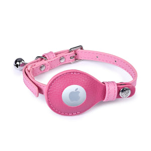 ✨🐱 Silver‑Powered Microfiber Vegan Leather AirTag Cat Collar