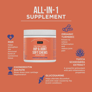 The Only Hip & Joint Soft Chews
Dogs Need