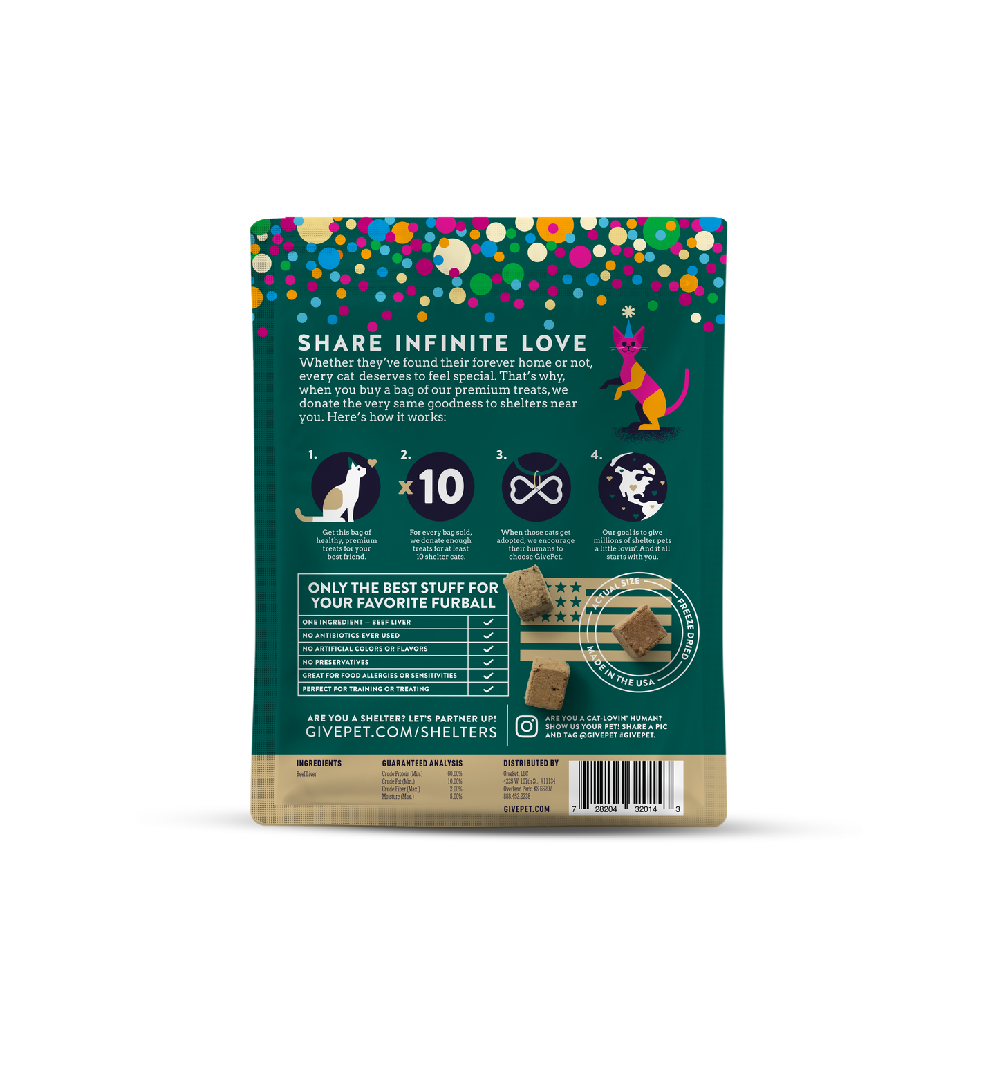 GivePet Birthday Purr-resnt Freeze Dried Cat Treats