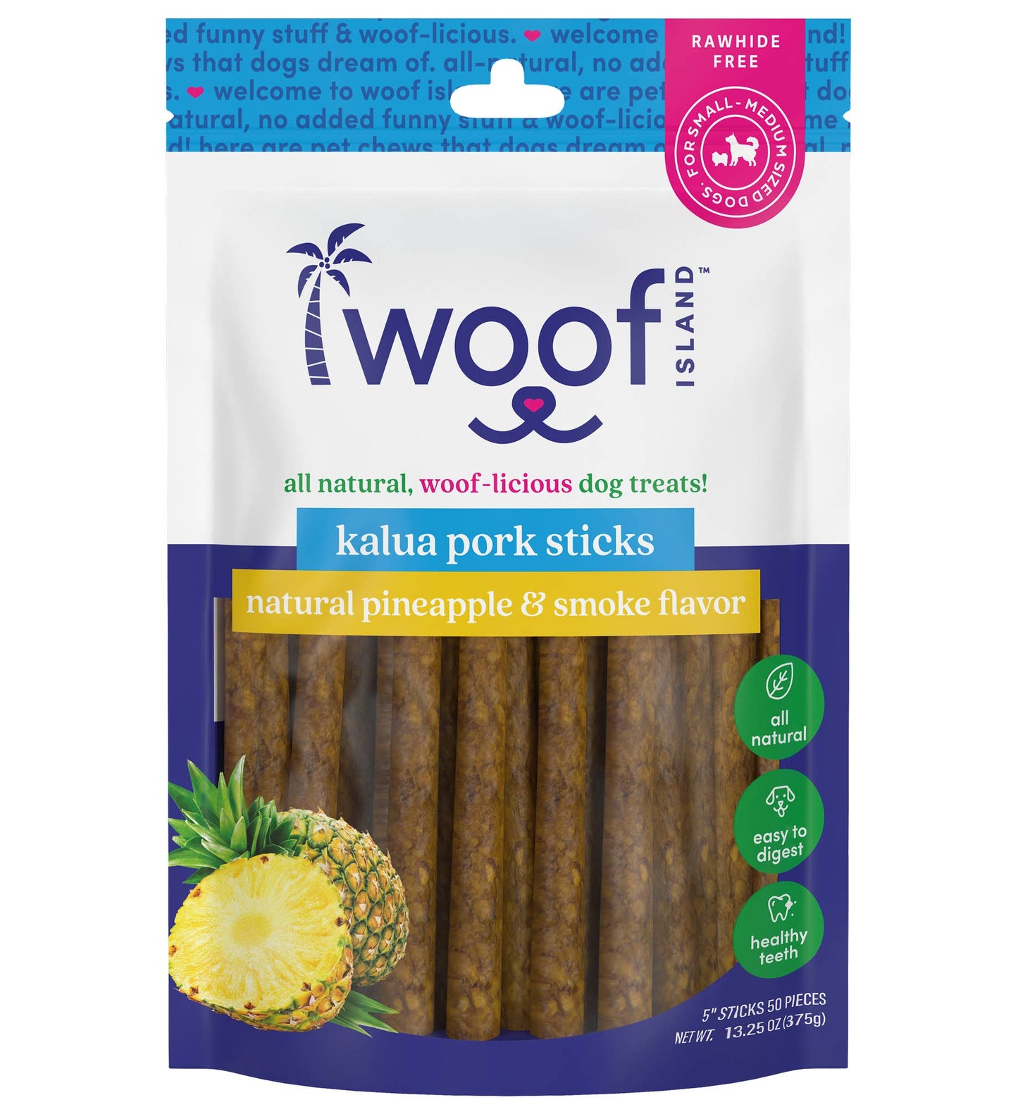 🌺🐷 Woof Island™ Kalua Pork Sticks – Long-Lasting Rawhide-Free Pork Chews for Dogs