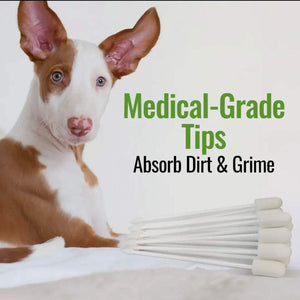 Pet Ear Swabs - 15 Double-Sided Medical Grade Ear Swabs