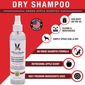 Dry & Waterless Shampoo - Green Apple Scent - 8 oz