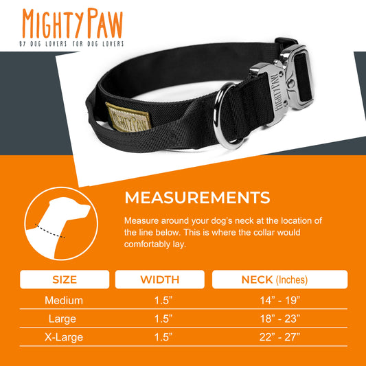 🛡️ Mighty Paw Tactical Dog Collar – Heavy-Duty Control for Powerful Pups 🐾