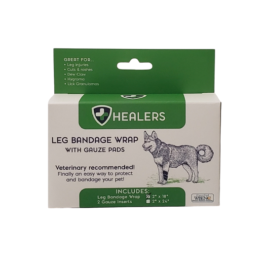 🐾 The Healers Elastic Wrap Leg Bandage with Gauze Pads – Secure, Reusable Wound Care for Dogs